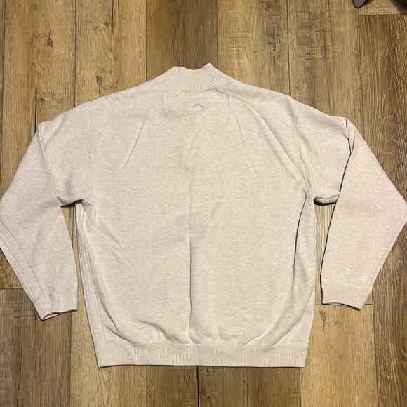 Tommy Bahama Flipshore Half-Zip Reversible Sweatshirt XL Beige/Gray Coastal Prep - Picture 6 of 9